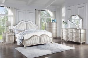 EVANGELINE 5-PIECE QUEEN BEDROOM SET SILVER OAK