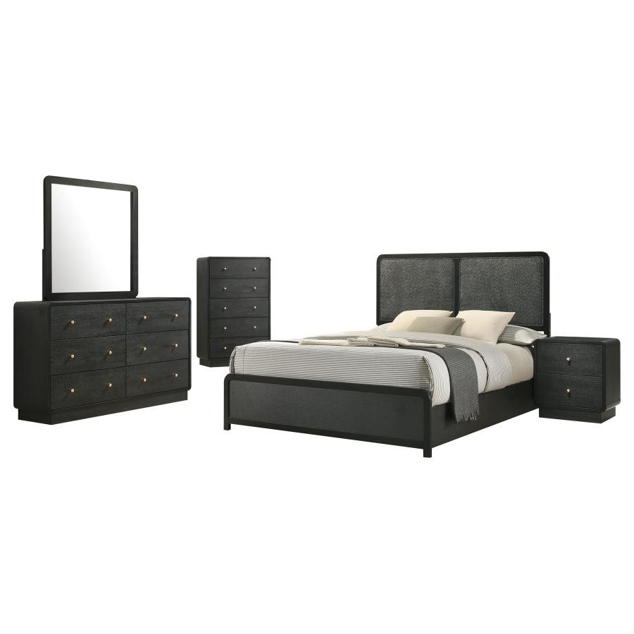 Second image of CAVELLE 5-PIECE QUEEN BEDROOM SET BLACK