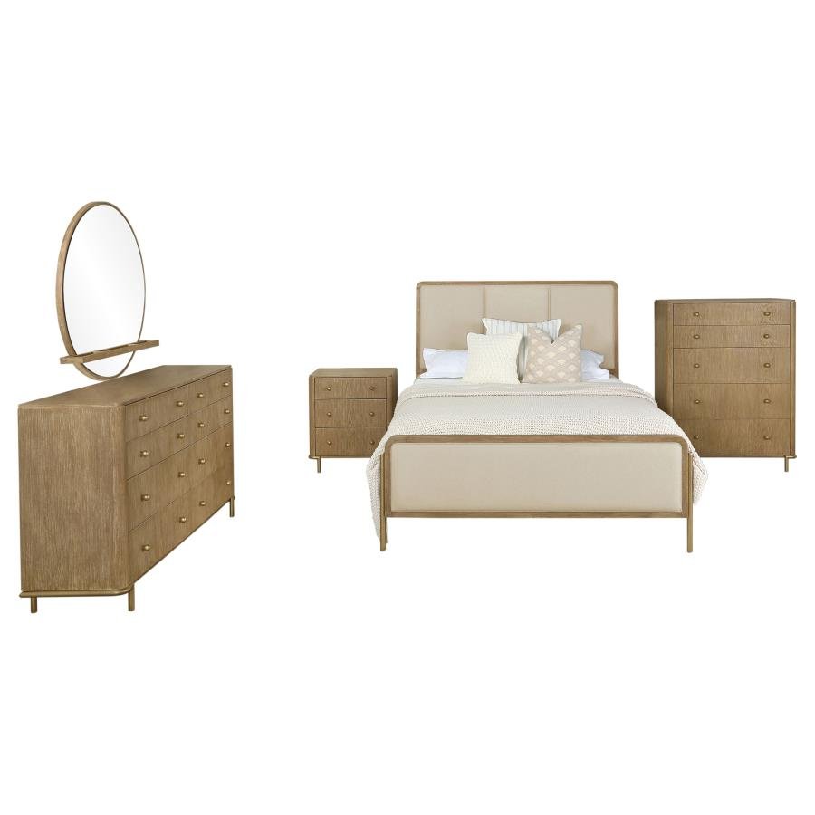 Second image of ARINI 5-PIECE QUEEN BEDROOM SET CREAM AND SAND WASH