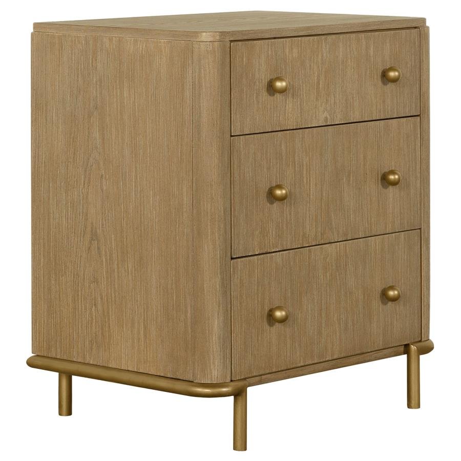 ARINI 3-DRAWER NIGHTSTAND SAND WASH