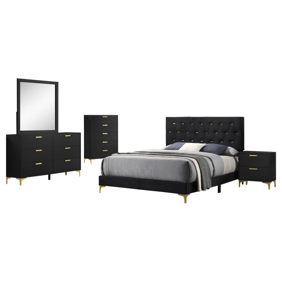 Second image of KENDALL 5-PIECE QUEEN BEDROOM SET BLACK