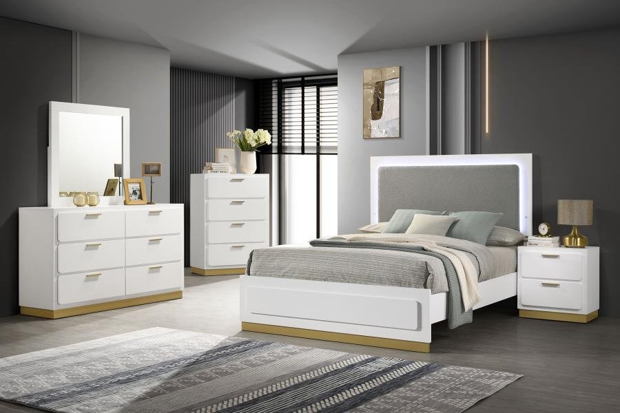 CARAWAY 5-PIECE QUEEN BEDROOM SET WHITE
