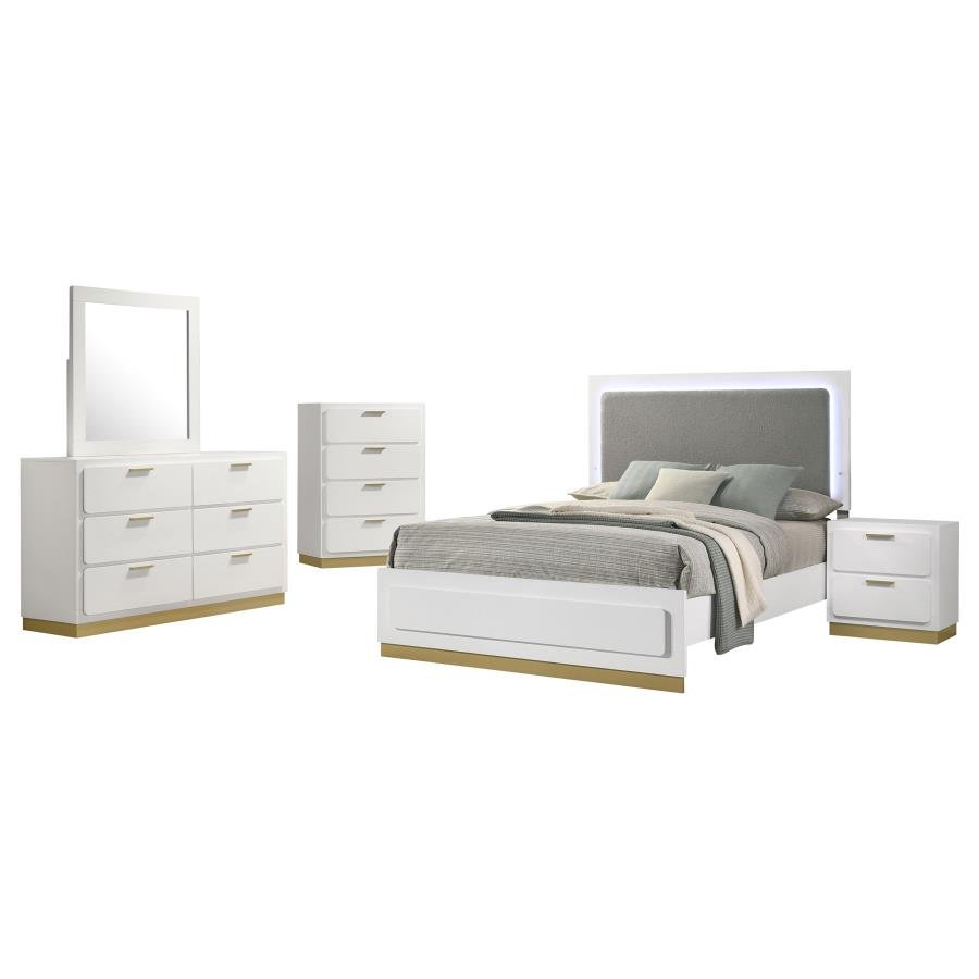 Second image of CARAWAY 5-PIECE QUEEN BEDROOM SET WHITE
