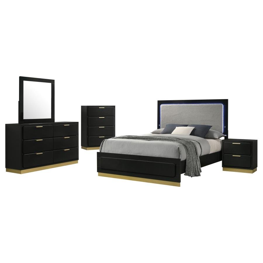 Second image of CARAWAY 5-PIECE QUEEN BEDROOM SET BLACK