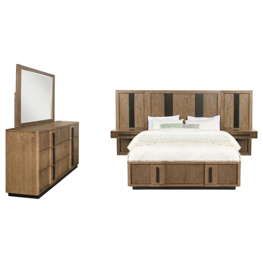 Second image of TERRACE 5-PIECE QUEEN PANEL BEDROOM SET ASH BROWN