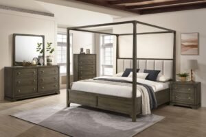 GRAN PARK 5-PIECE QUEEN BEDROOM SET DARK COCOA