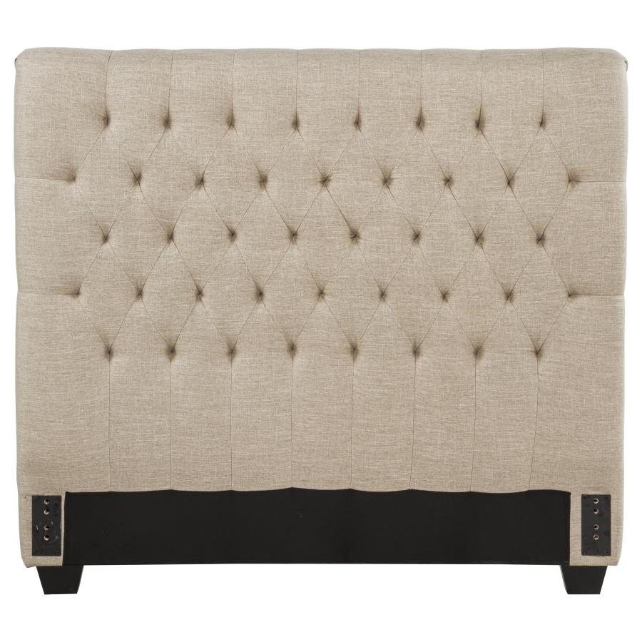 CHLOE UPHOLSTERED FULL PANEL HEADBOARD OATMEAL