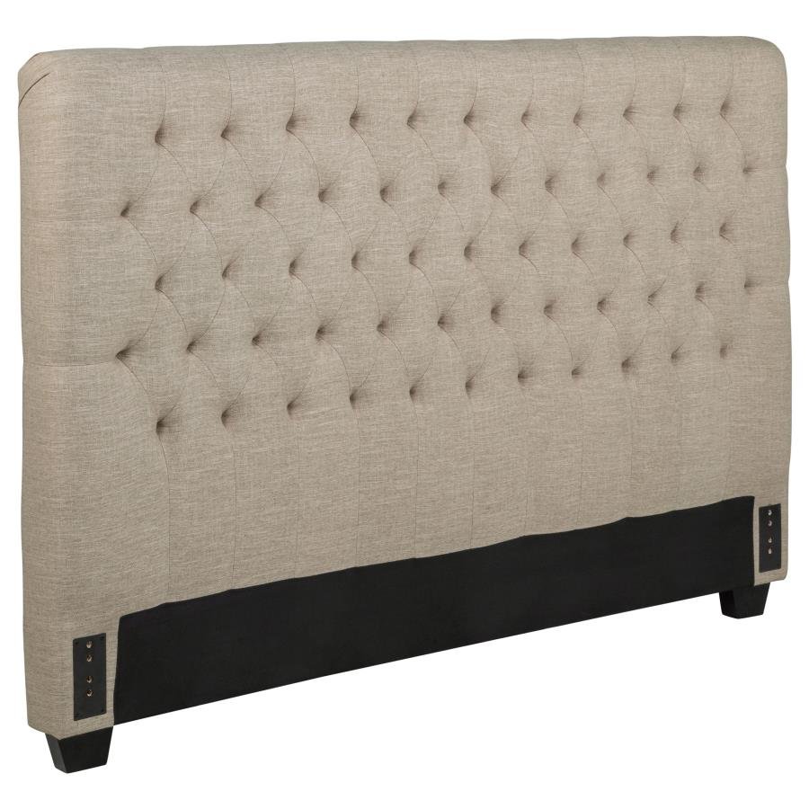 CHLOE UPHOLSTERED CALIFORNIA KING PANEL HEADBOARD OATMEAL