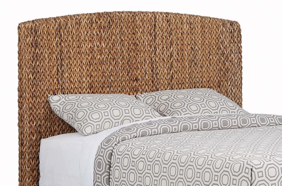 LAUGHTON WOVEN BANANA LEAF CALIFORNIA KING HEADBOARD AMBER