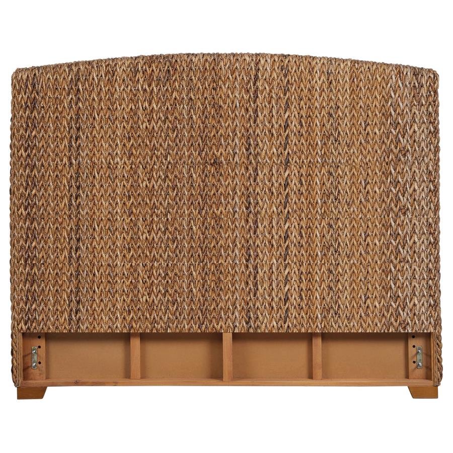 Second image of LAUGHTON WOVEN BANANA LEAF CALIFORNIA KING HEADBOARD AMBER