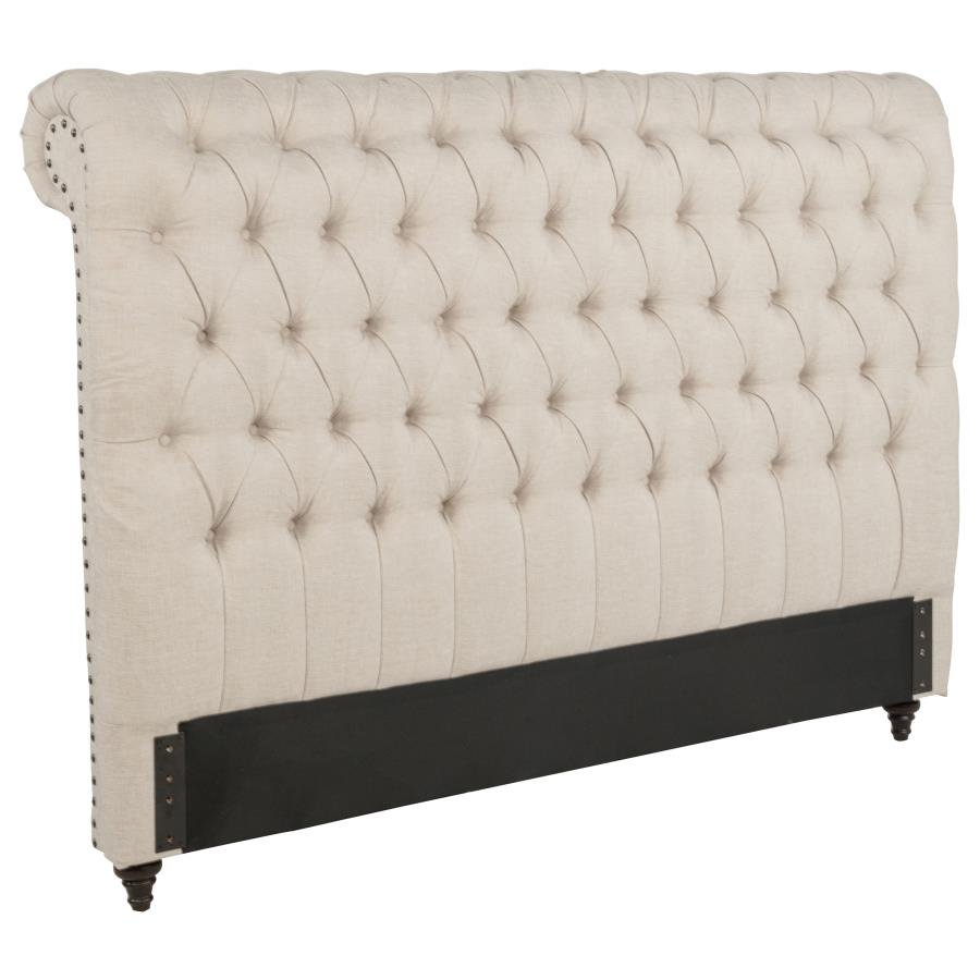 DEVON 57-INCH UPHOLSTERED CALIFORNIA KING HEADBOARD BEIGE
