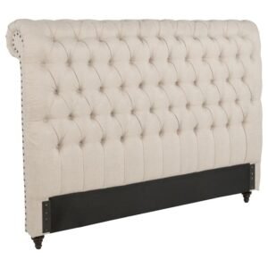 DEVON 57-INCH UPHOLSTERED QUEEN HEADBOARD BEIGE