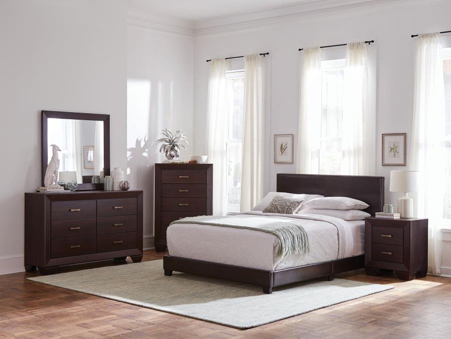 Second image of DORIAN 5-PIECE QUEEN BEDROOM SET DARK COCOA