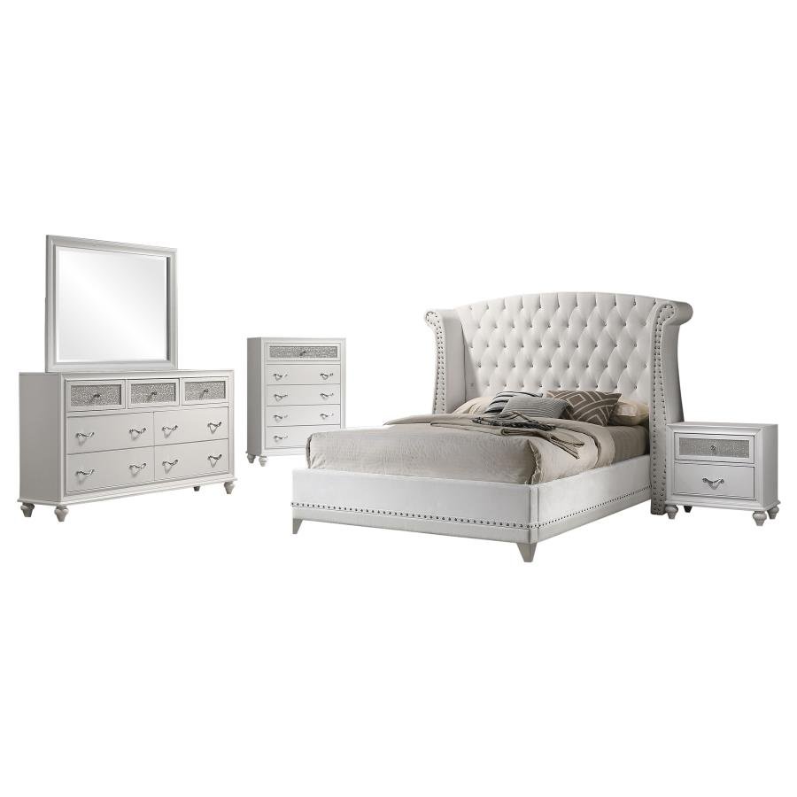 Second image of BARZINI 5-PIECE QUEEN BEDROOM SET WHITE