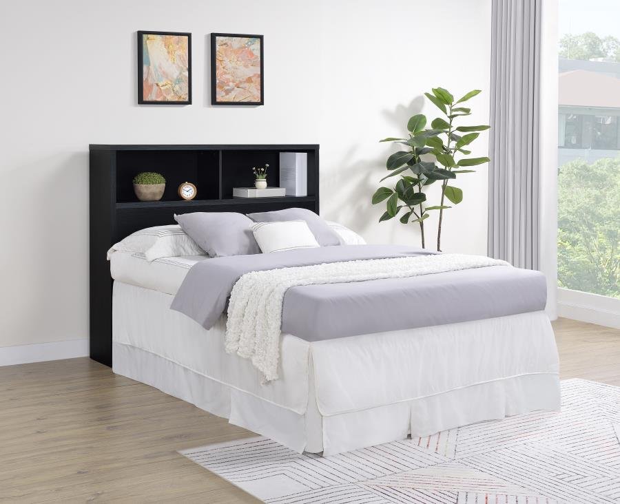 Second image of WESTPARK 49-INCH FULL BOOKCASE HEADBOARD BLACK
