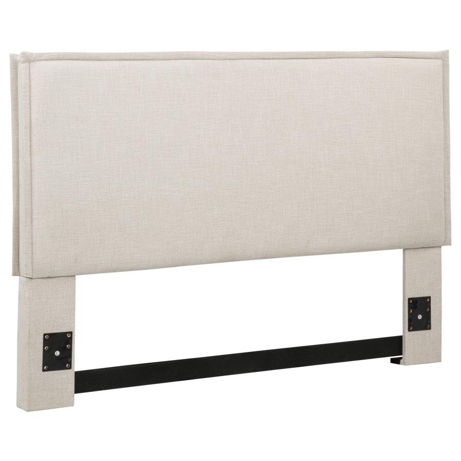 IZZY UPHOLSTERED QUEEN OR FULL PANEL HEADBOARD SAND