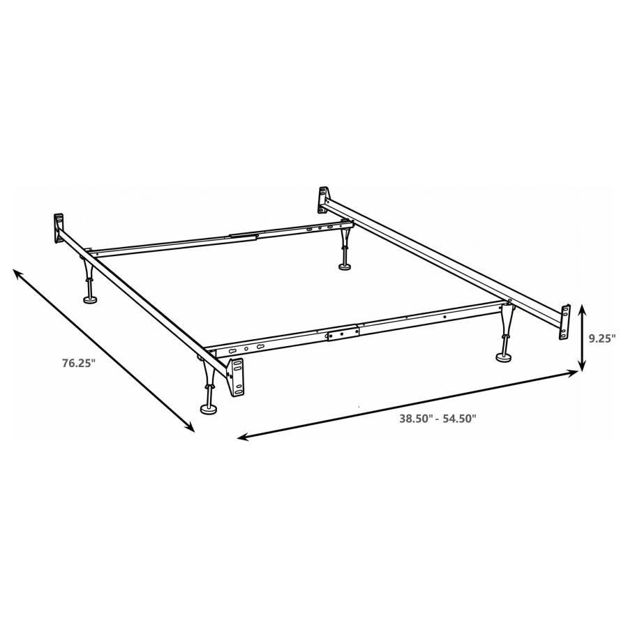 Second image of ESME TWIN OR FULL BED FRAME BLACK (HEADBOARD & FOOTBOARD)