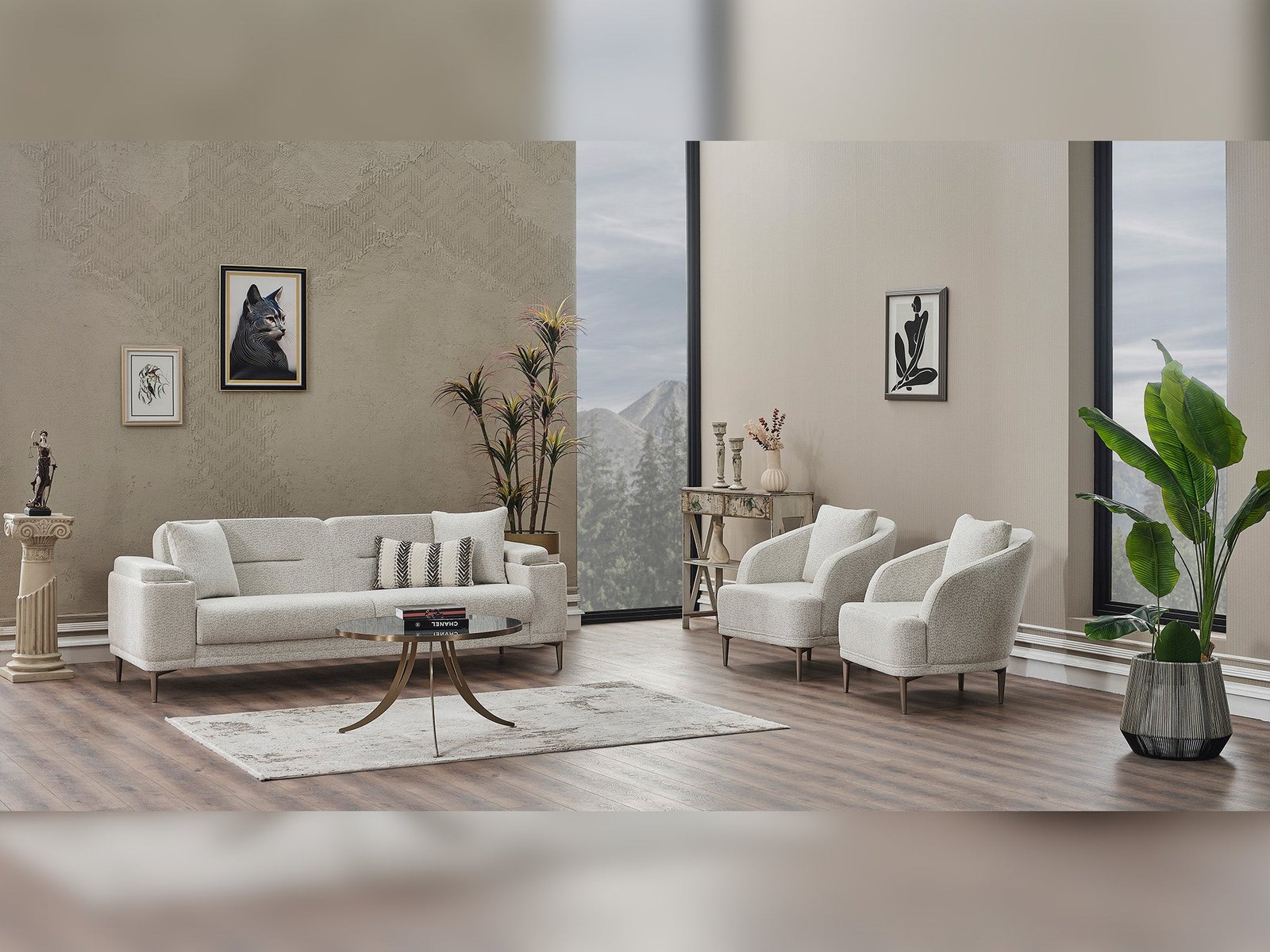 Abant 3-pieces (Sofa & Loveseat & Chair) Livingroom