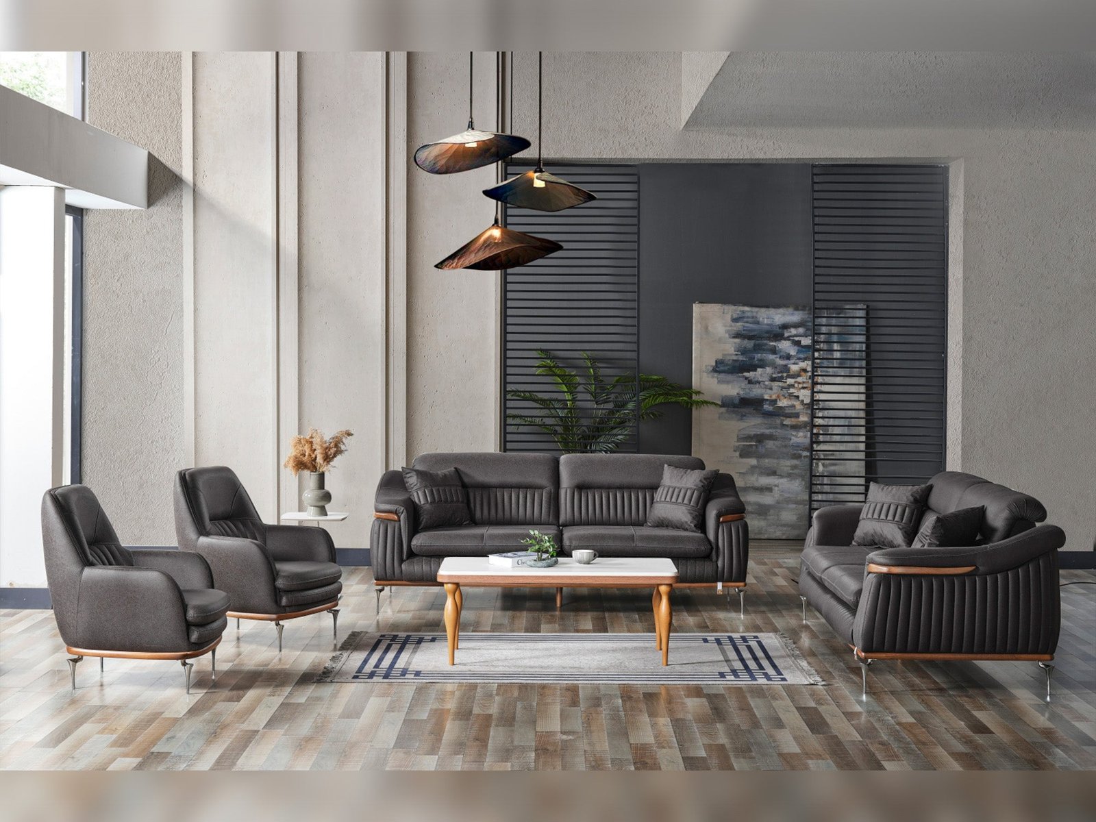 Second image of Ahsen 3-pieces (Sofa & Loveseat & Chair) Livingroom