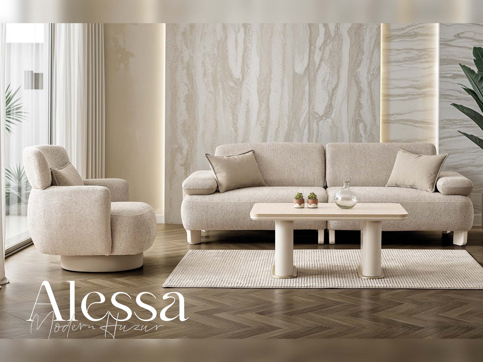 Second image of Alessa Al 4-pieces (2 Sofa & 2 Chair) Livingroom