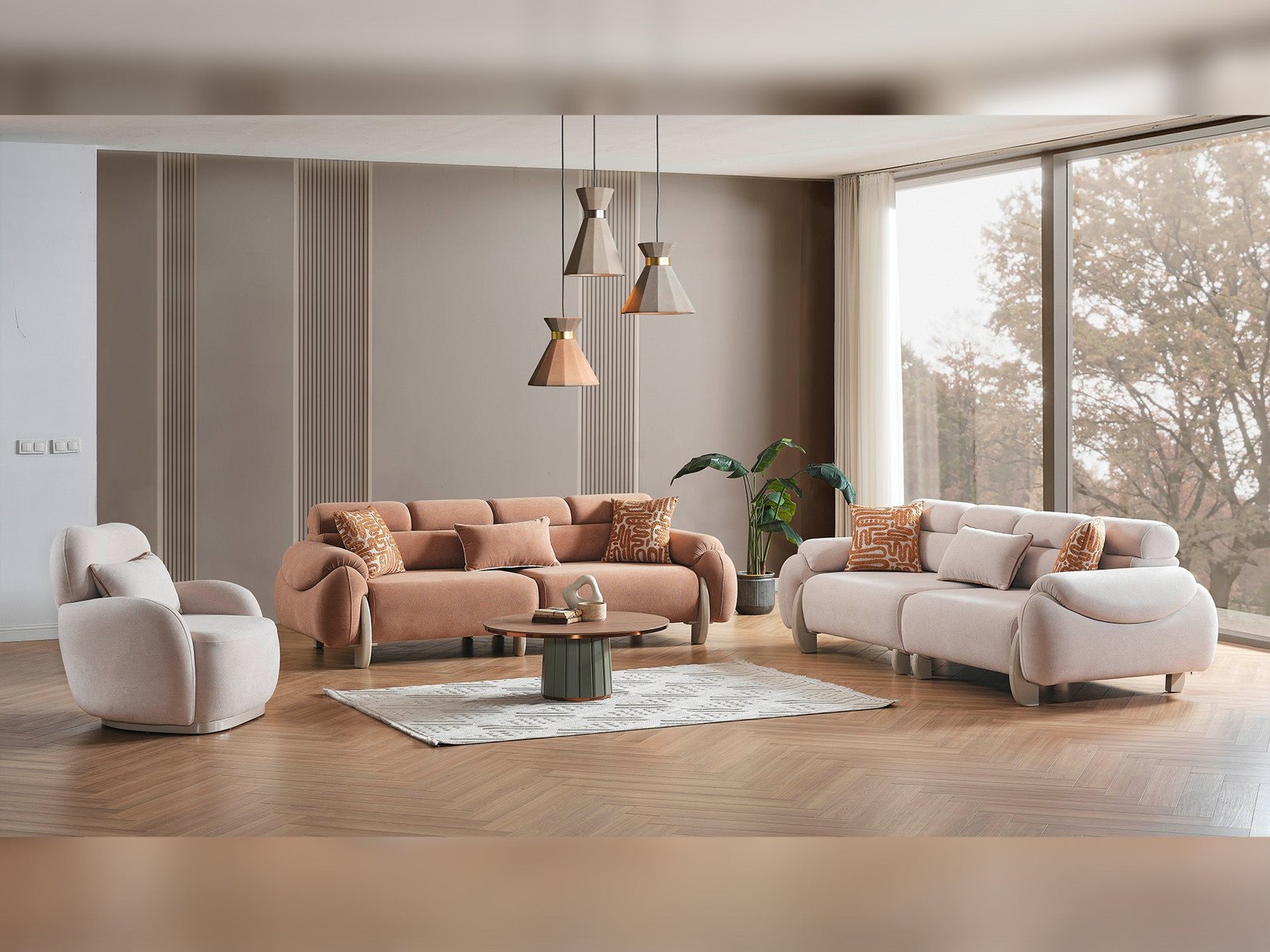 Arden 4-pieces (2 Sofa & 2 Chair) Livingroom