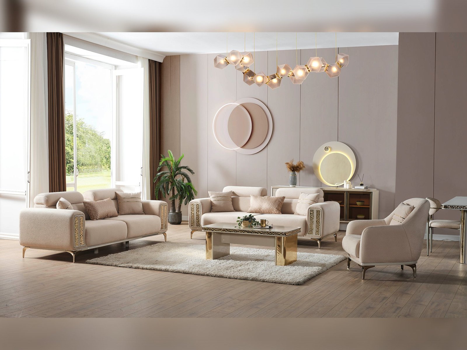 Armoni Elf 3-pieces (Sofa & Loveseat & Chair) Livingroom