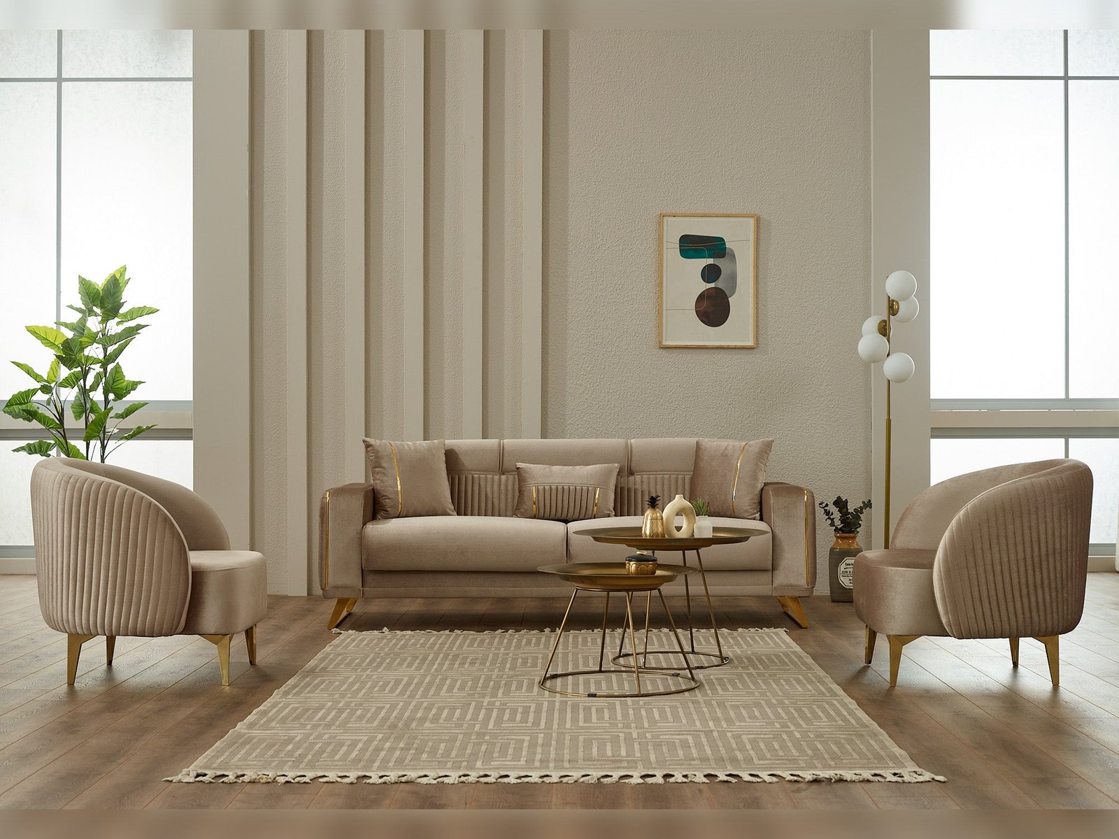 Second image of Astera 3-pieces (Sofa & Loveseat & Chair) Livingroom