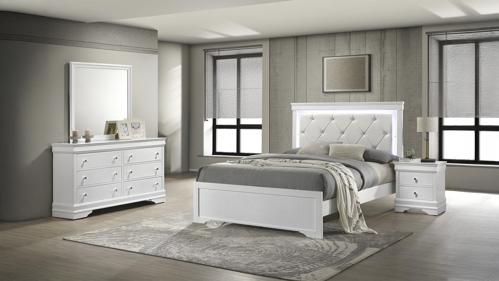 Second image of BLAZE KING 5PC BEDROOM SET IN WHITE