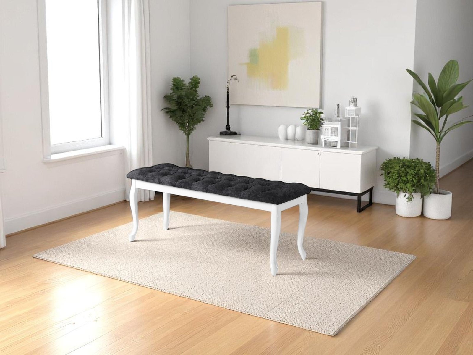Second image of Bench With Wood Legs