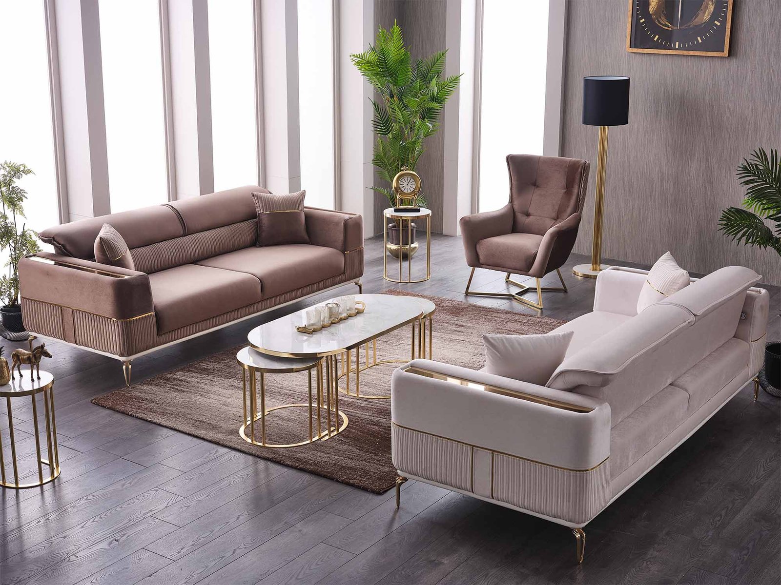Second image of Berlin 4-pieces (2 Sofa & 2 Chair) Livingroom