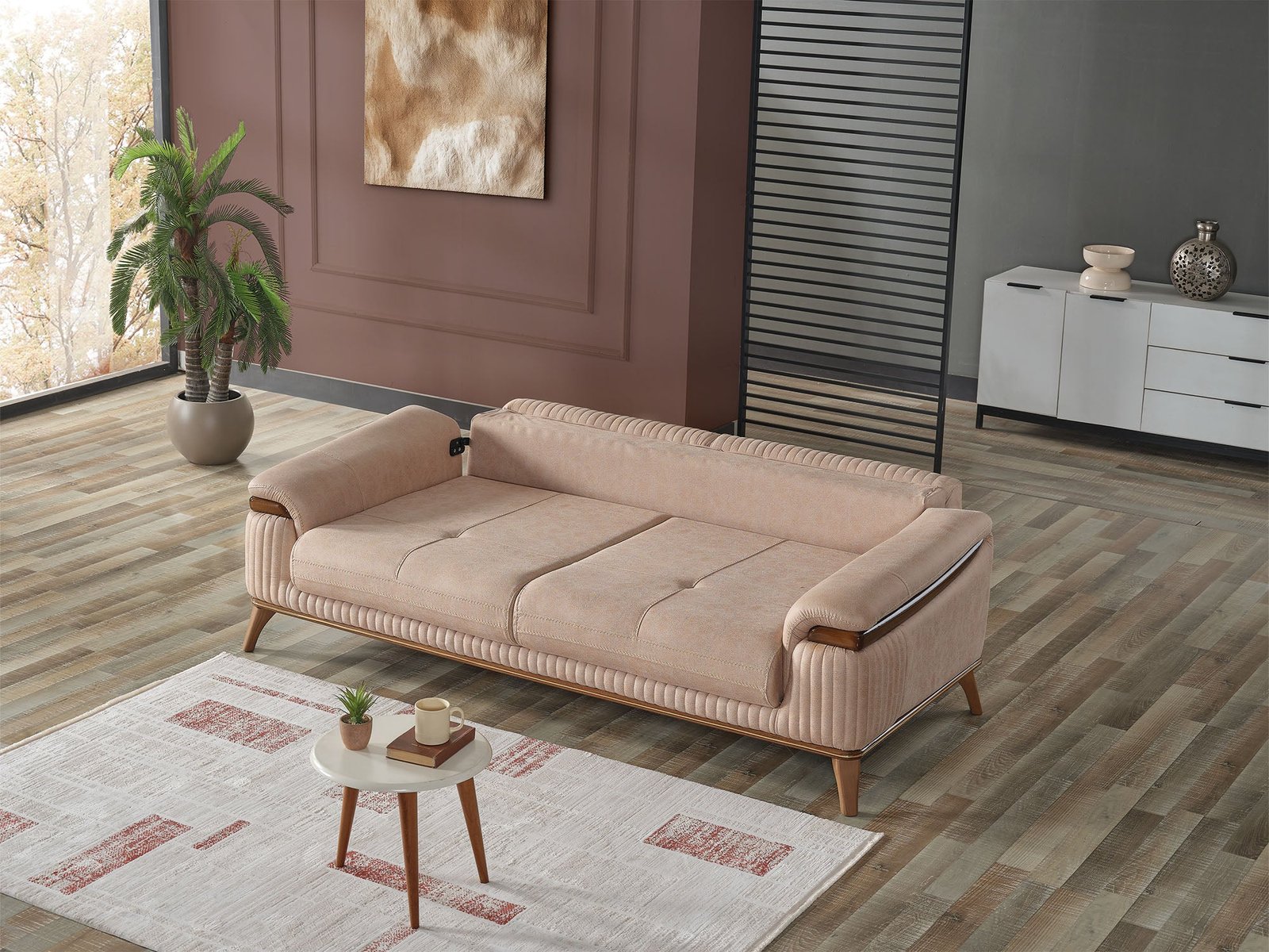 Second image of Beta Convertible Sofa Beige
