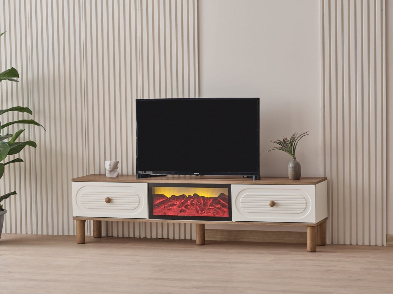 Second image of Bohem Tv Stand With Fireplace
