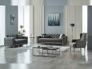 Bolivya 3-pieces (Sofa & Loveseat & Chair) Livingroom Set Grey