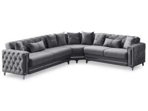 Bolivya Convertible Sectional Sofa Grey