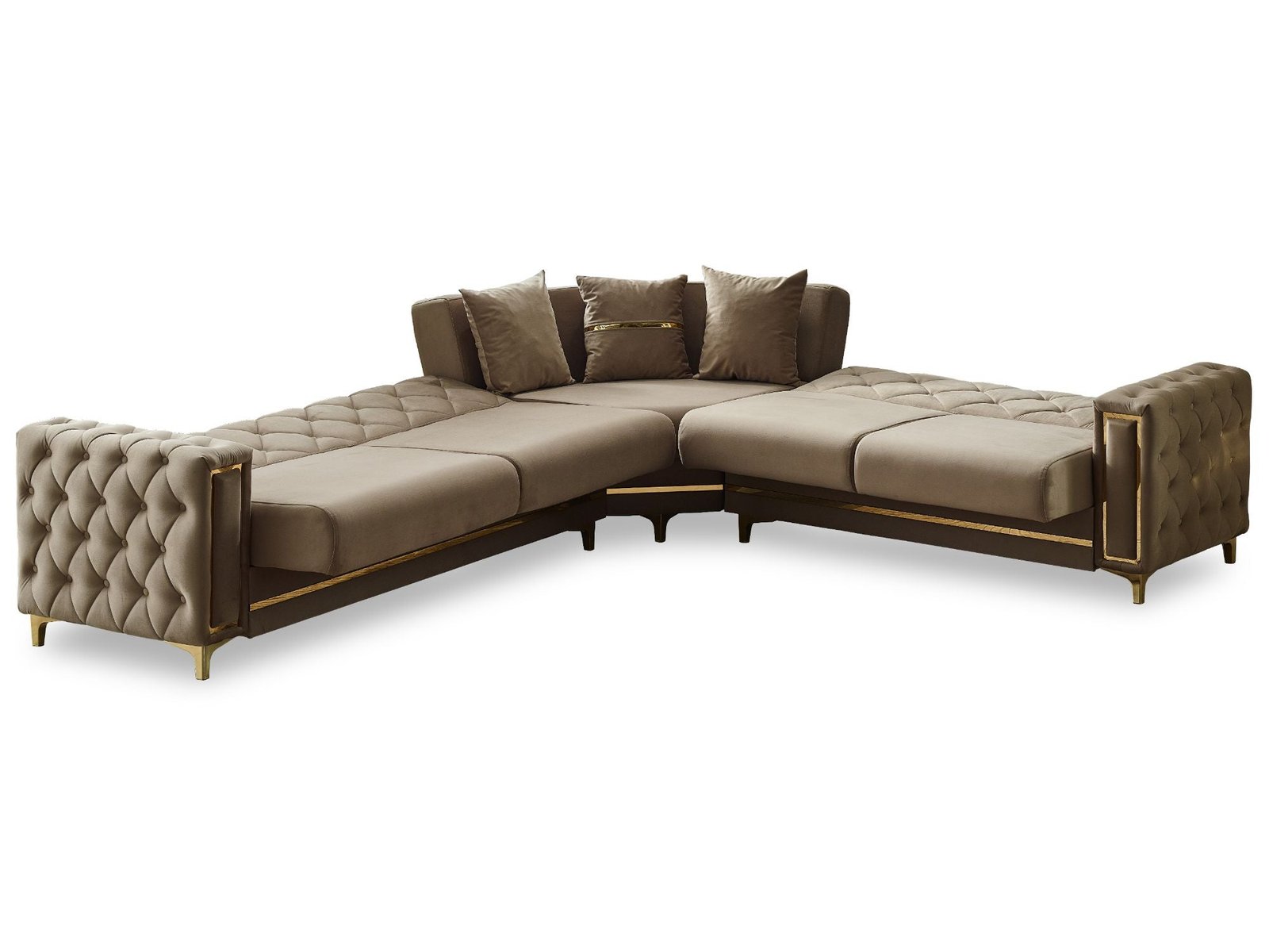 Second image of Bolivya Convertible Sectional Sofa Beige