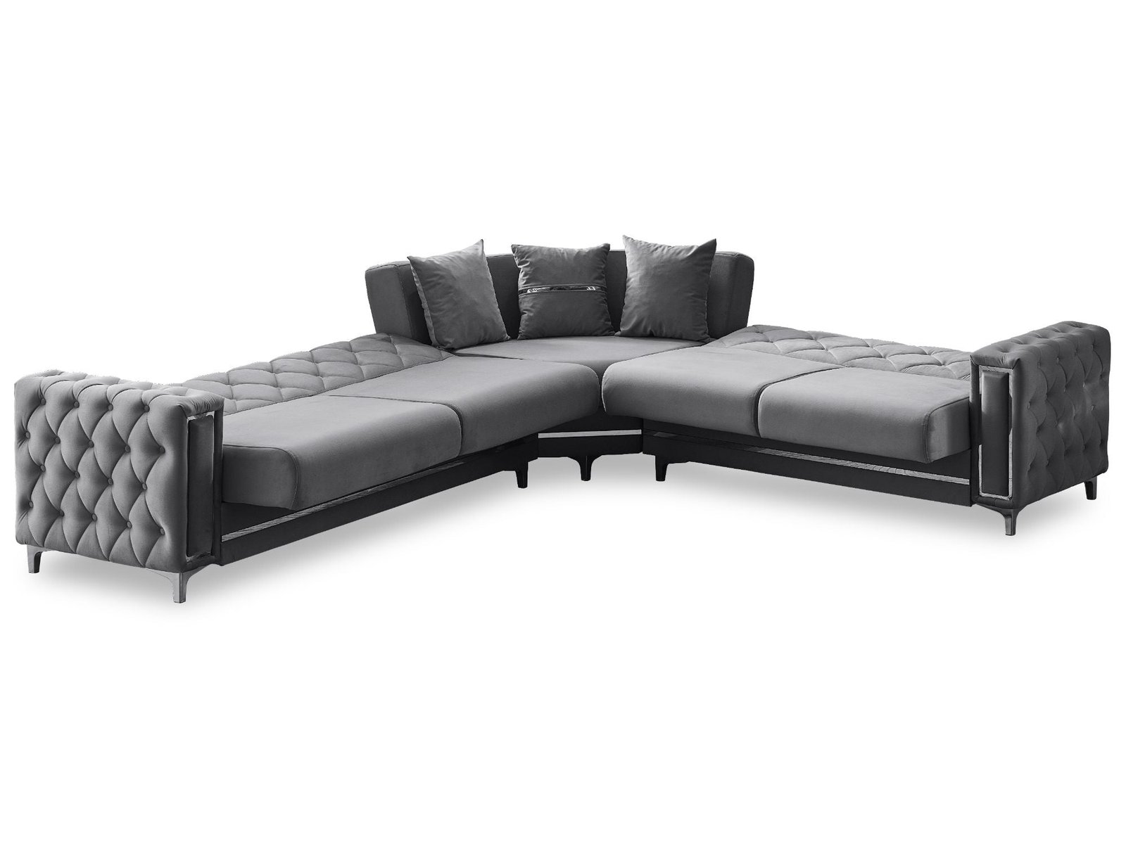 Second image of Bolivya Convertible Sectional Sofa Grey