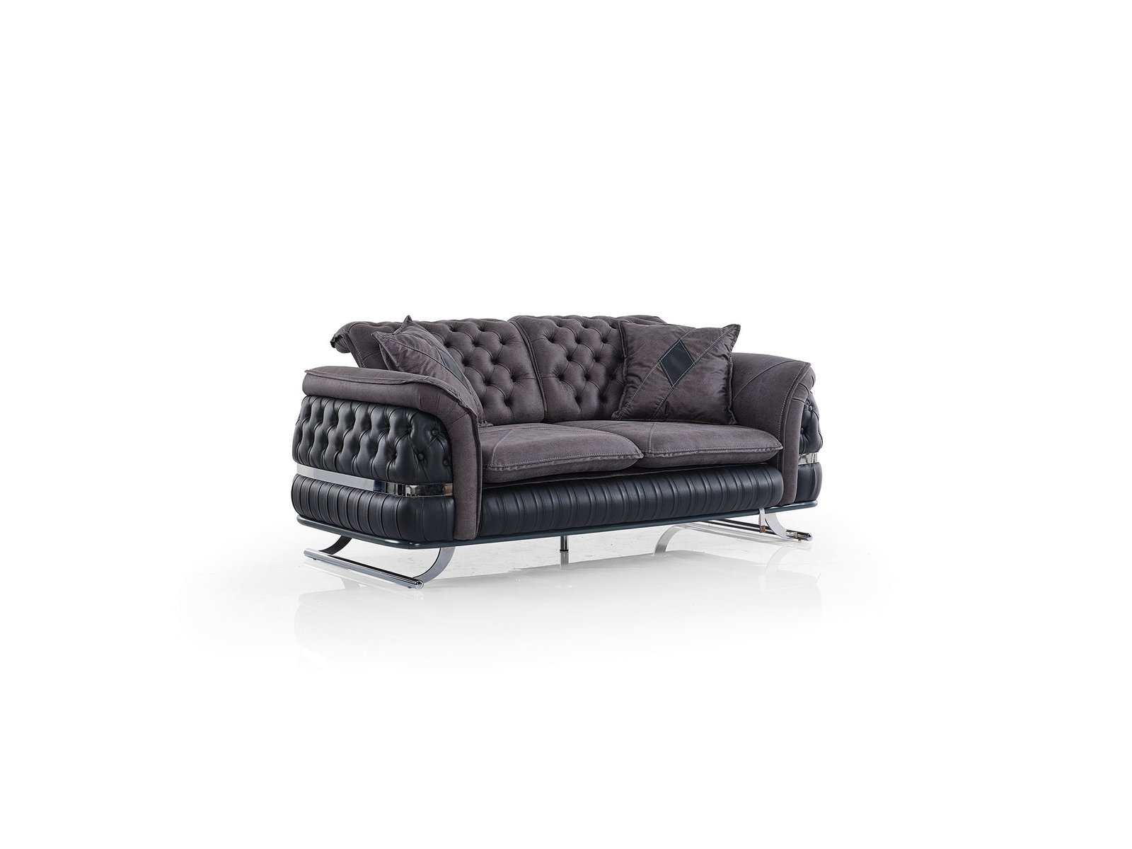 Bravo Convertible Loveseat Black