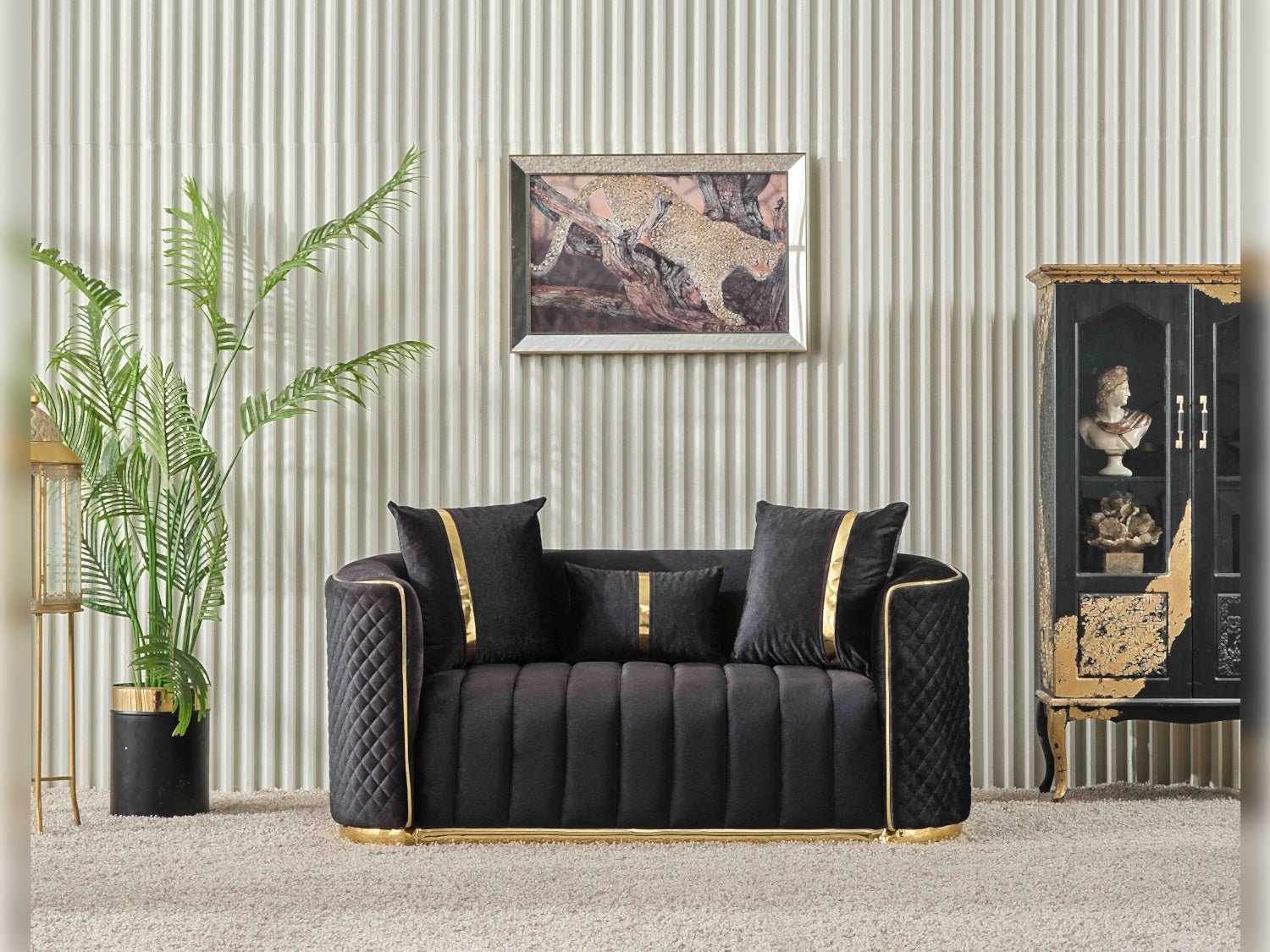 Second image of Ceko Stationary Loveseat Cream