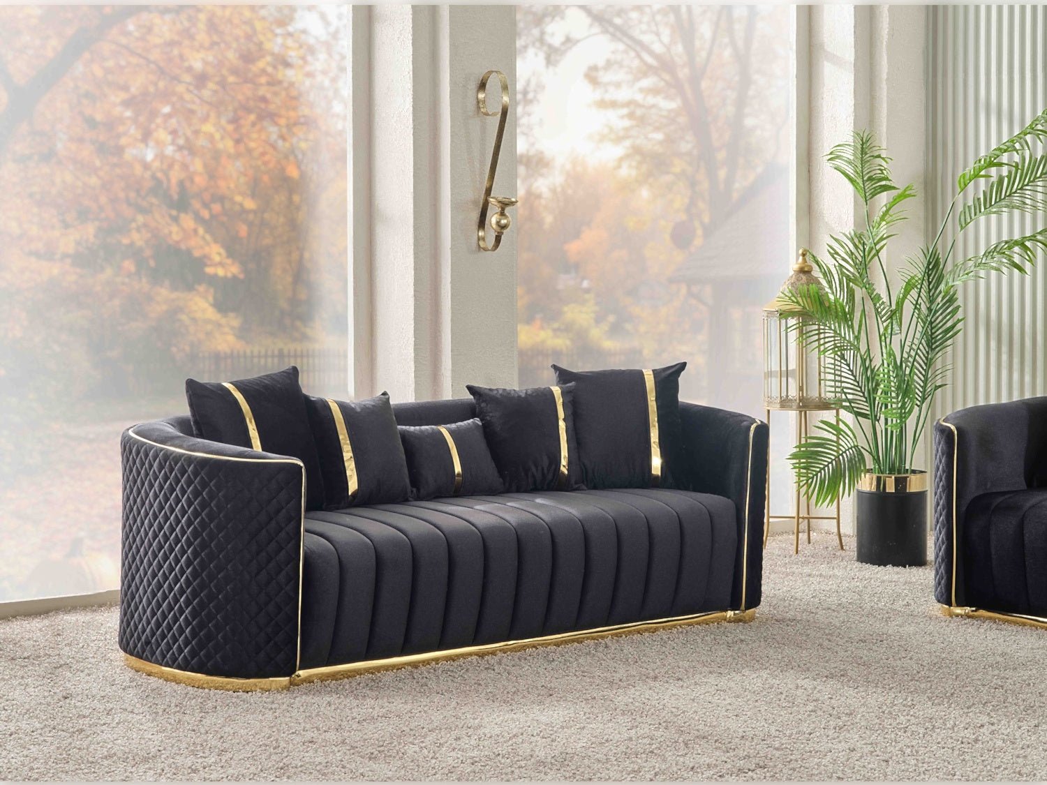 Second image of Ceko Stationary Sofa Cream