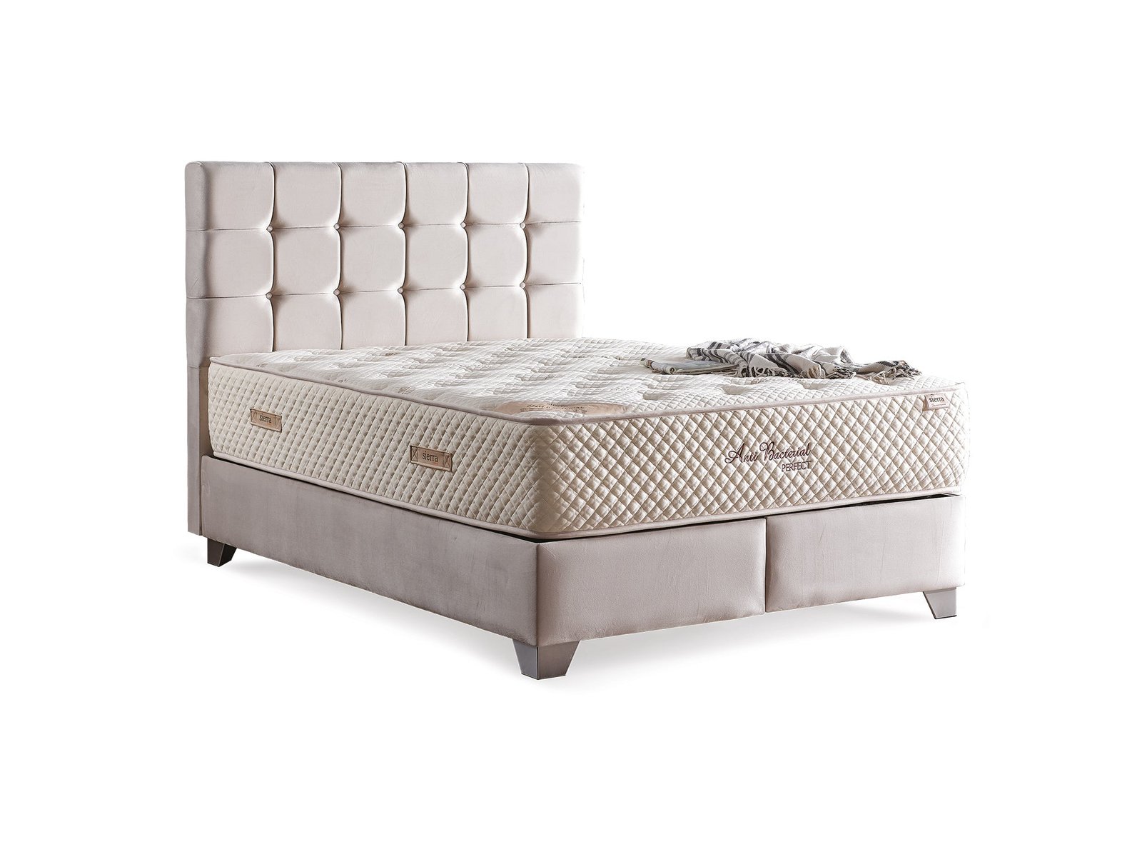 Cenova Storage Bed With Headboard Cream