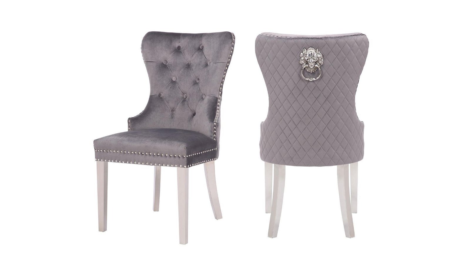 SIMBA STAINLESS STEEL LEGS DARK GRAY - 2 CHAIRS PER BOX