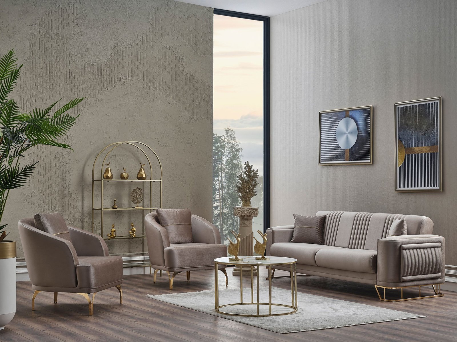 Dante 3-pieces (Sofa & Loveseat & Chair) Livingroom