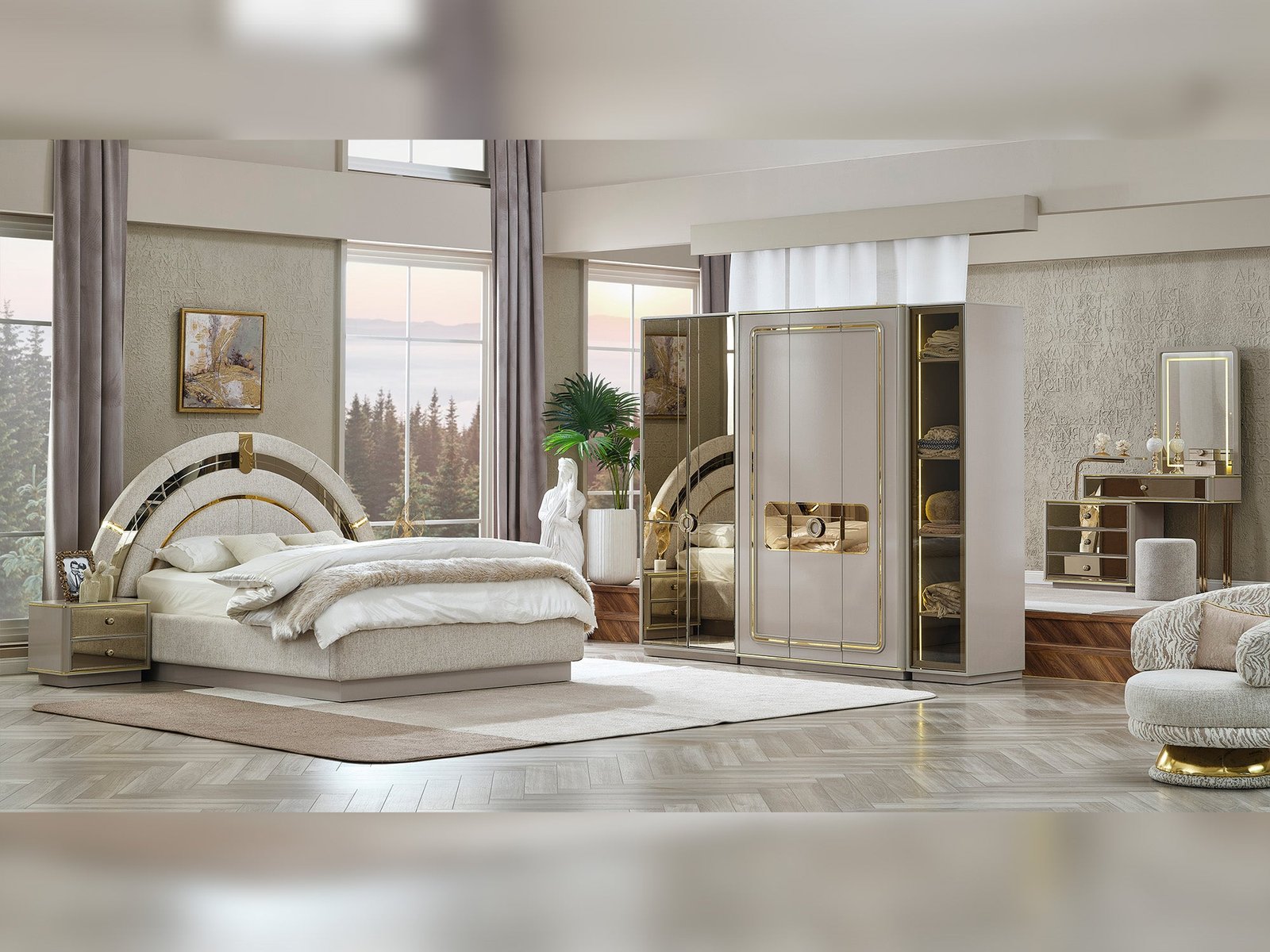 Delux Bed Frame With Headboard