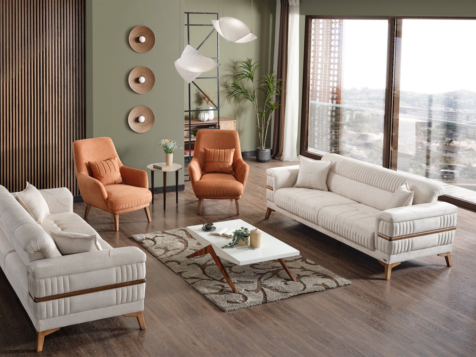 Divano 3-pieces (Sofa & Loveseat & Chair) Livingroom