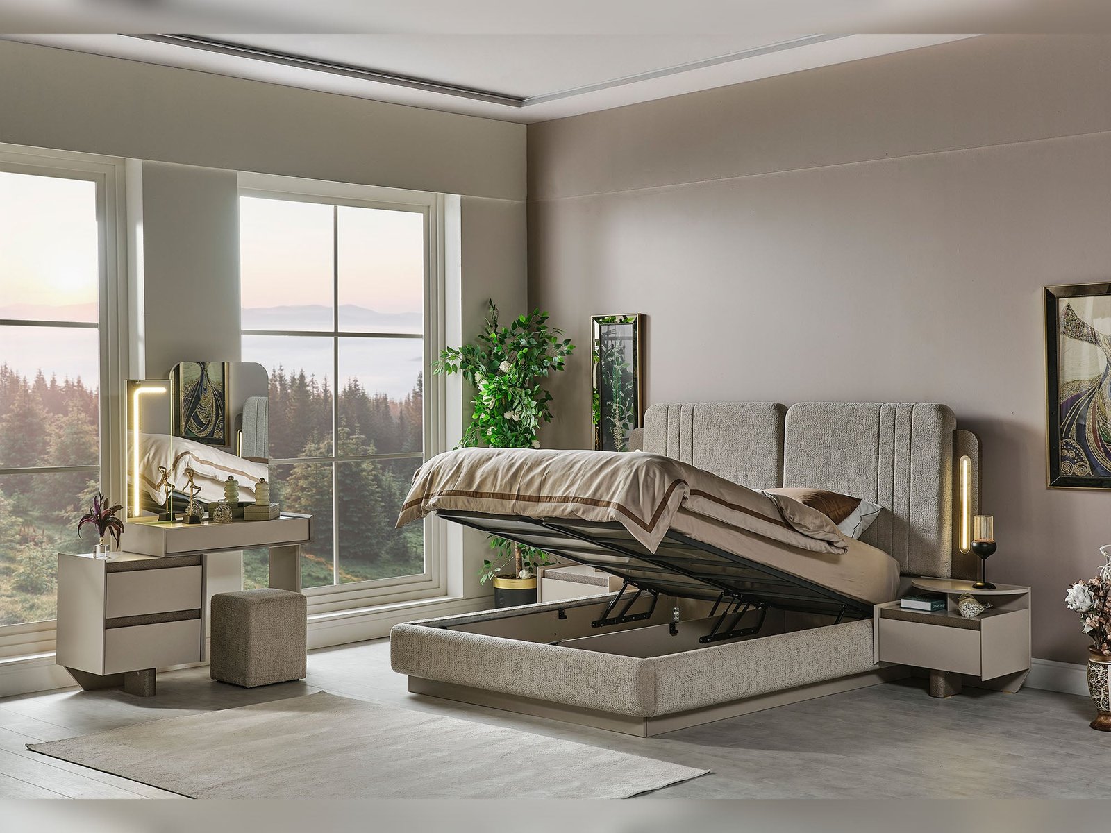 Second image of Efes Mum Bed Frame With Headboard