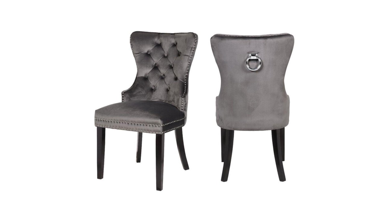 ERICA WOOD LEGS DARK GRAY - 2 CHAIRS PER BOX