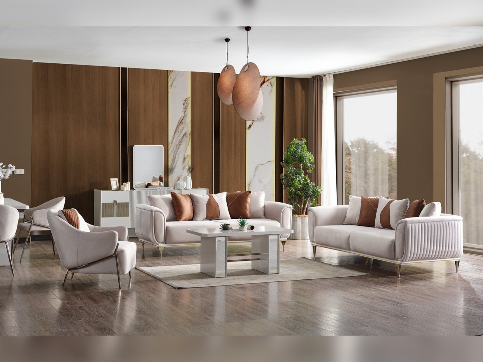 Esperanza 3-pieces (Sofa & Loveseat & Chair) Livingroom