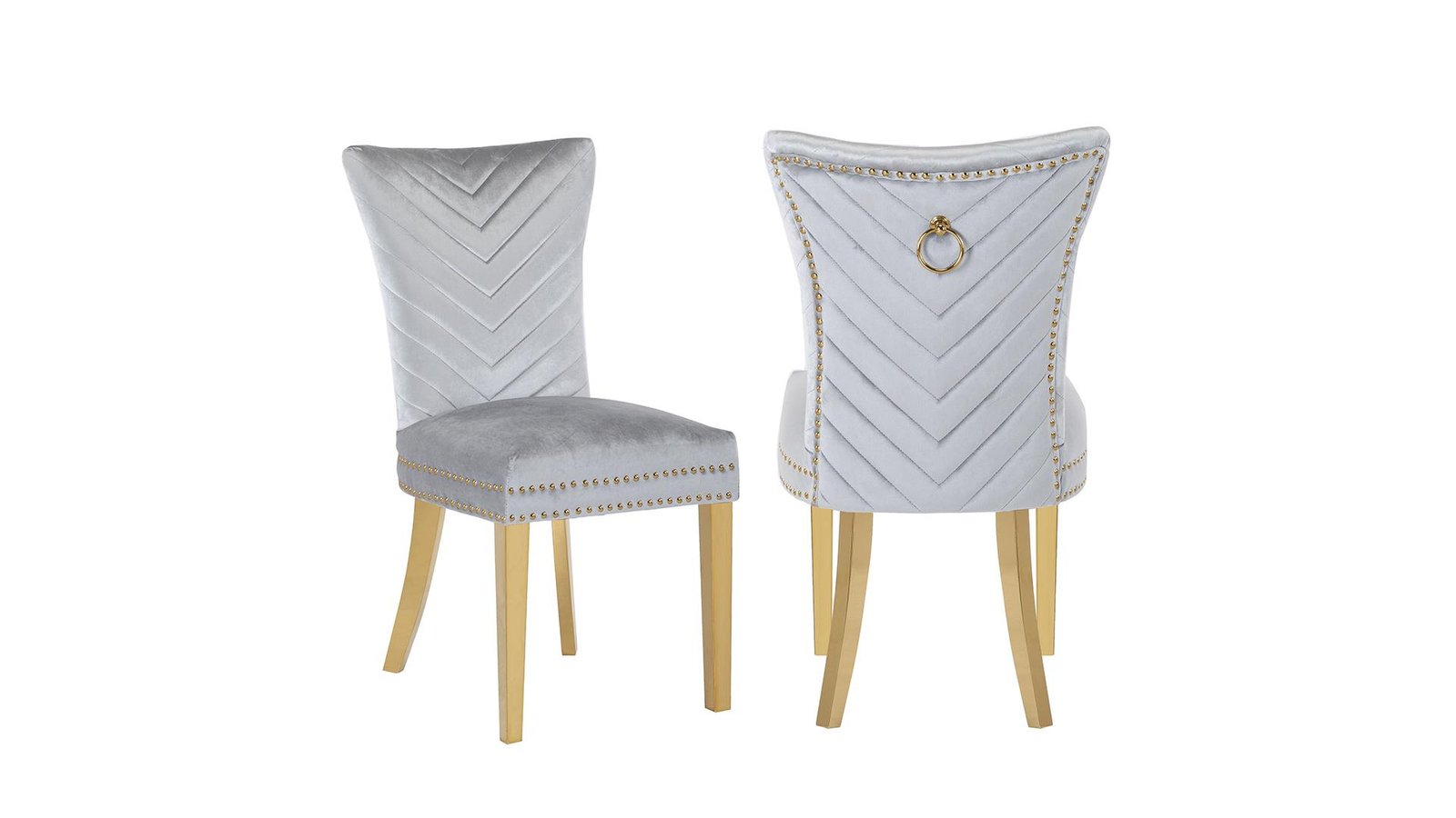 Second image of EVA GOLD LEGS DARK GRAY - 2 CHAIRS PER BOX