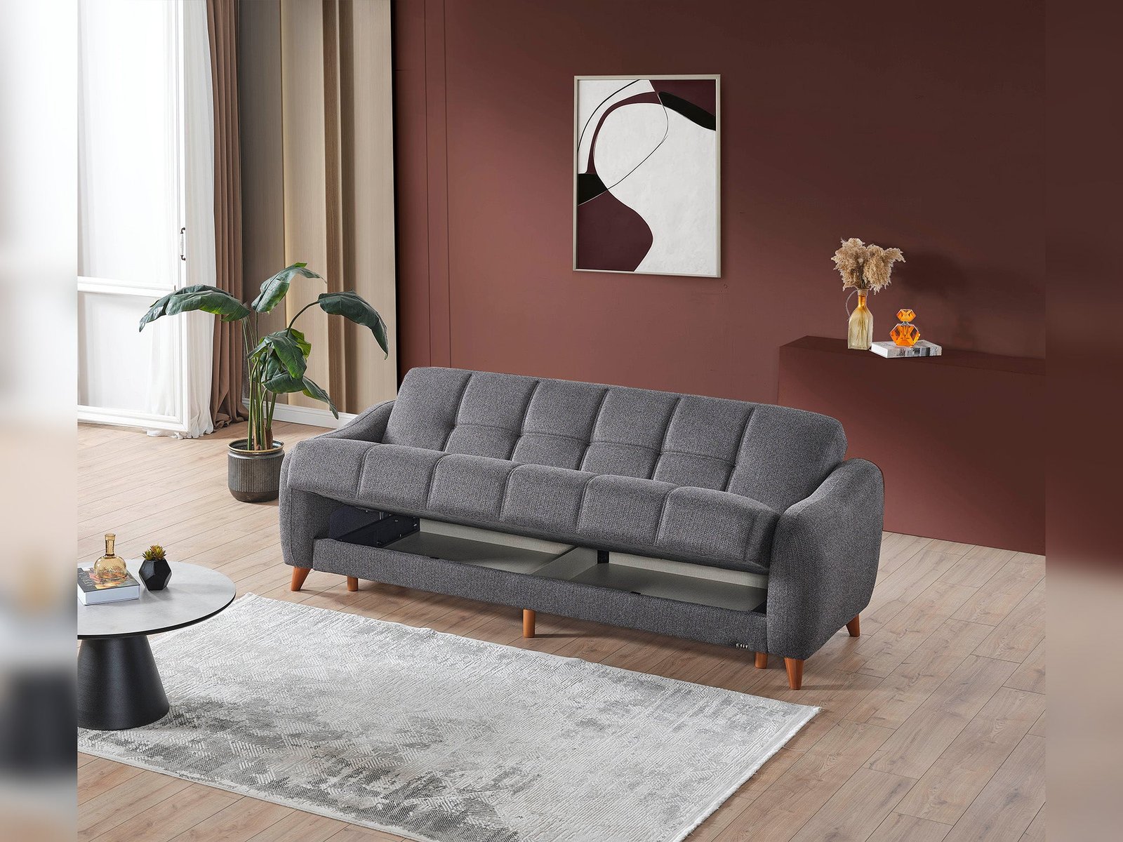 Second image of Fabia Convertible Loveseat