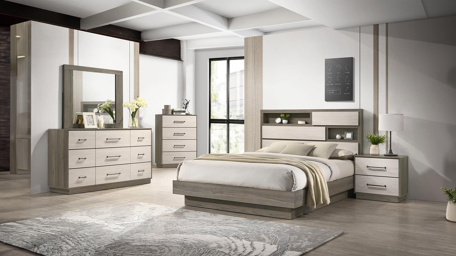 Second image of GEM FULL 4 PC BEDROOM SET IN GRAY
